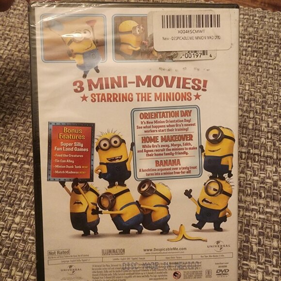 Despicable Me Minion Madness DVD 3 Mini-Movies New Sealed Animated Family Comedy - Picture 3 of 3